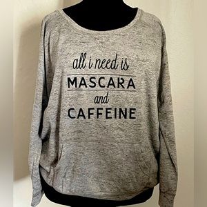 Cute grey sweatshirt with kangaroo pocket